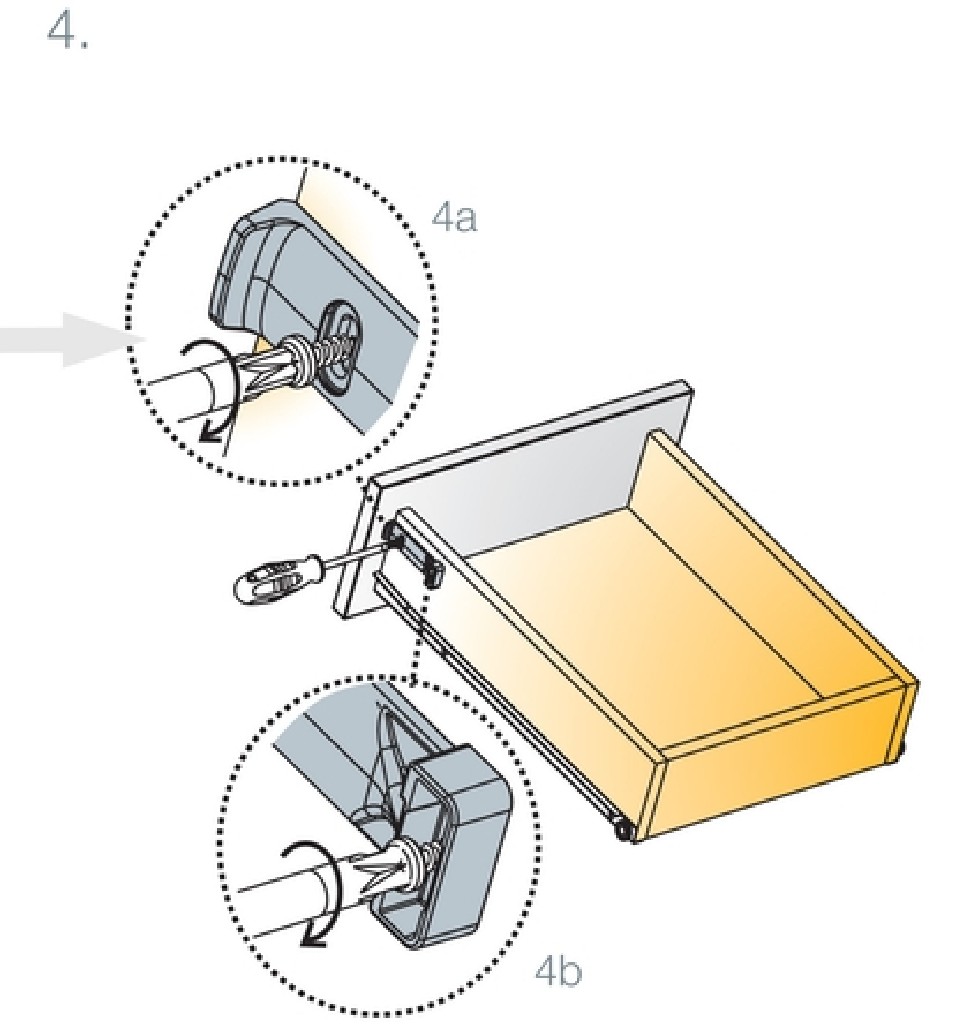 Доводчик для ящика ш.200-600мм