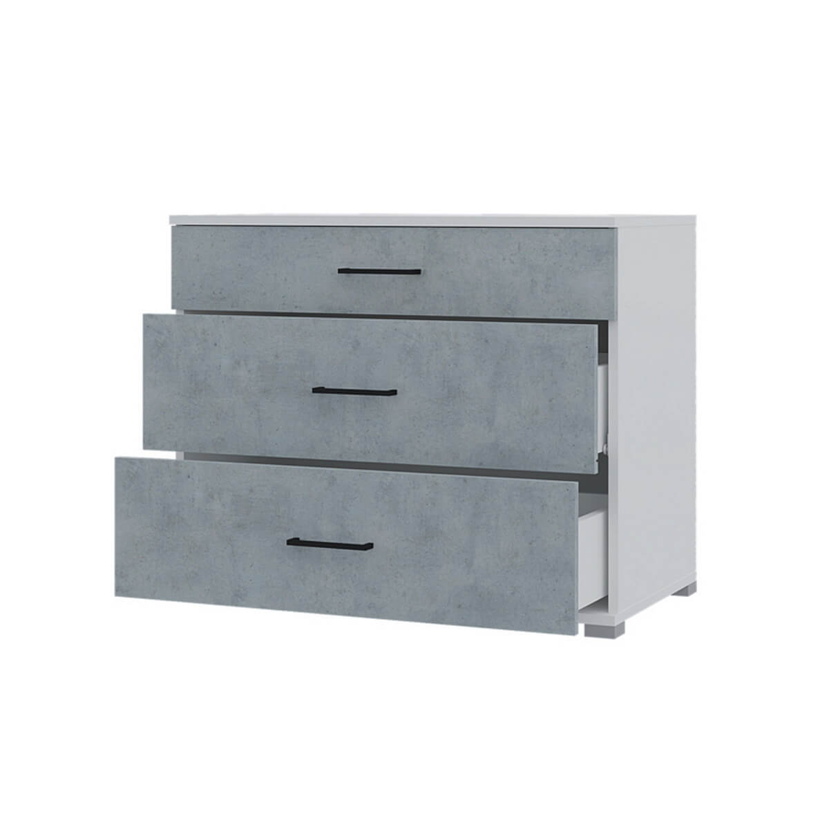 "Victor" Комод (Белый - бетон)