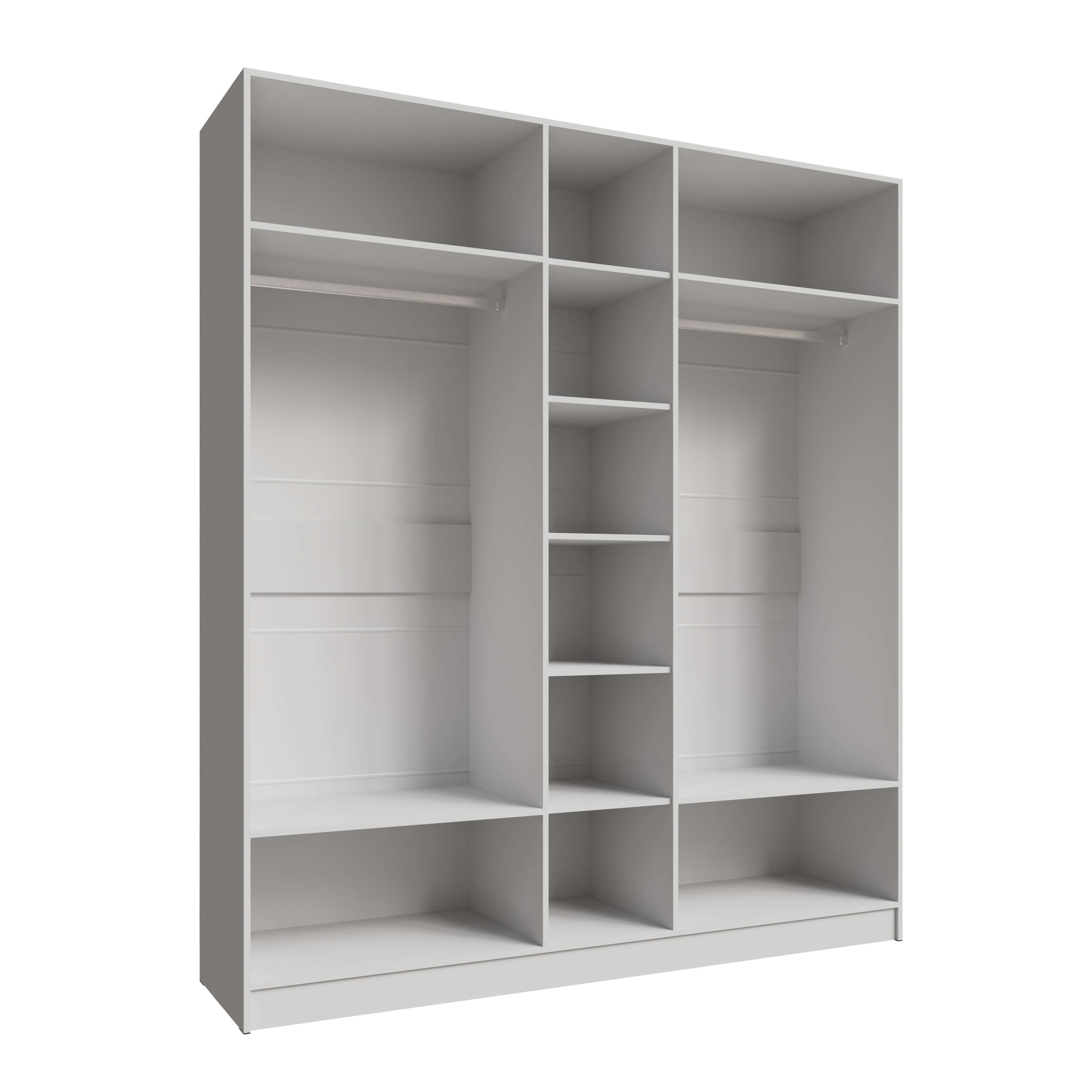 Шкаф Мадрид (2,0) с зеркалом белый/ателье светлое