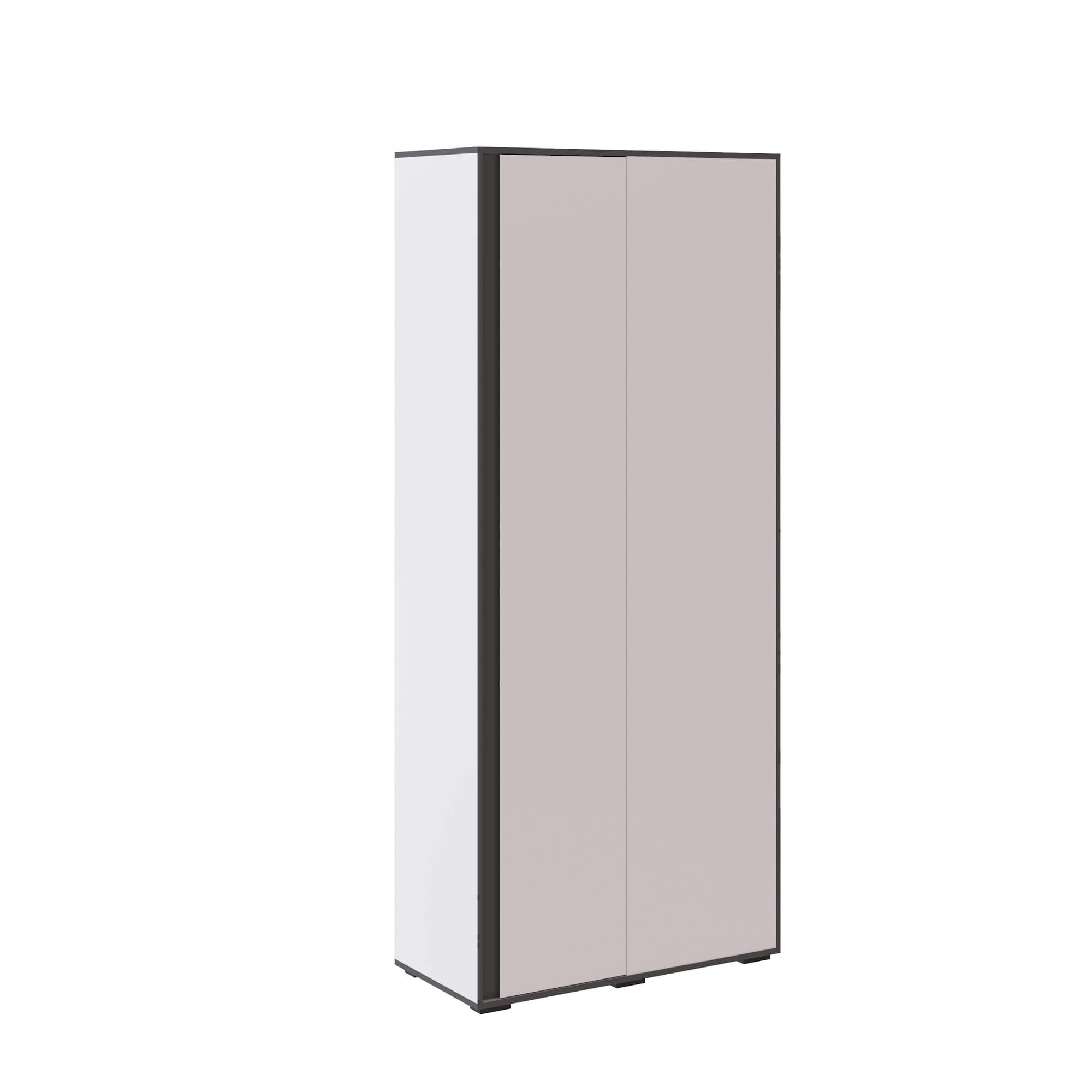 Спальня Асцелла Шкаф угловой приставной белый/графит серый