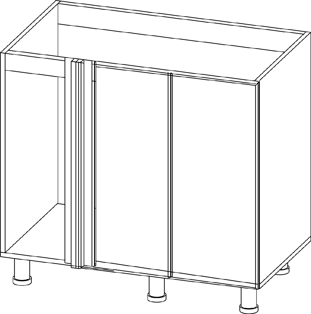 Стол под мойку "Вельвет" М1000у (400)
