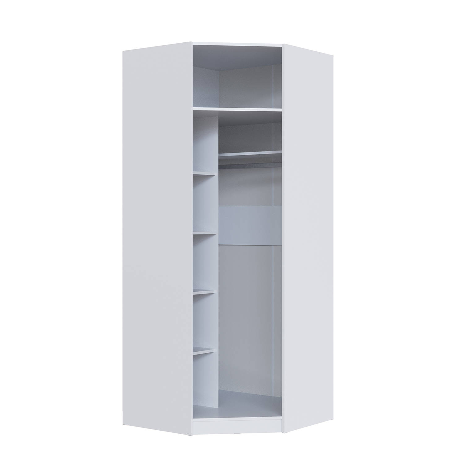 Спальня Апполия Шкаф угловой белый/белый дуб