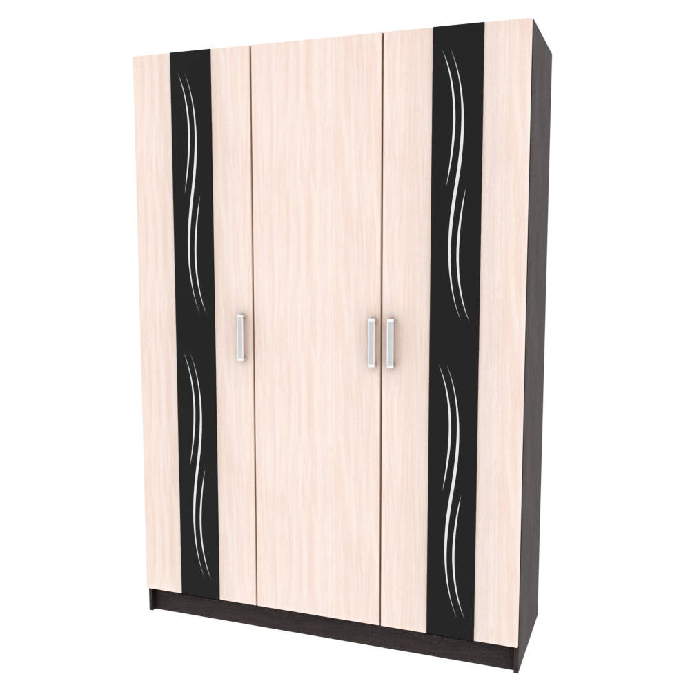 Спальня Эрика шкаф 3-х ств. венге/дуб молочный