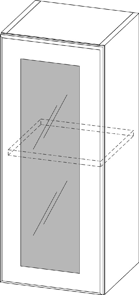 Шкаф навесной "Прованс" Ш300с/720