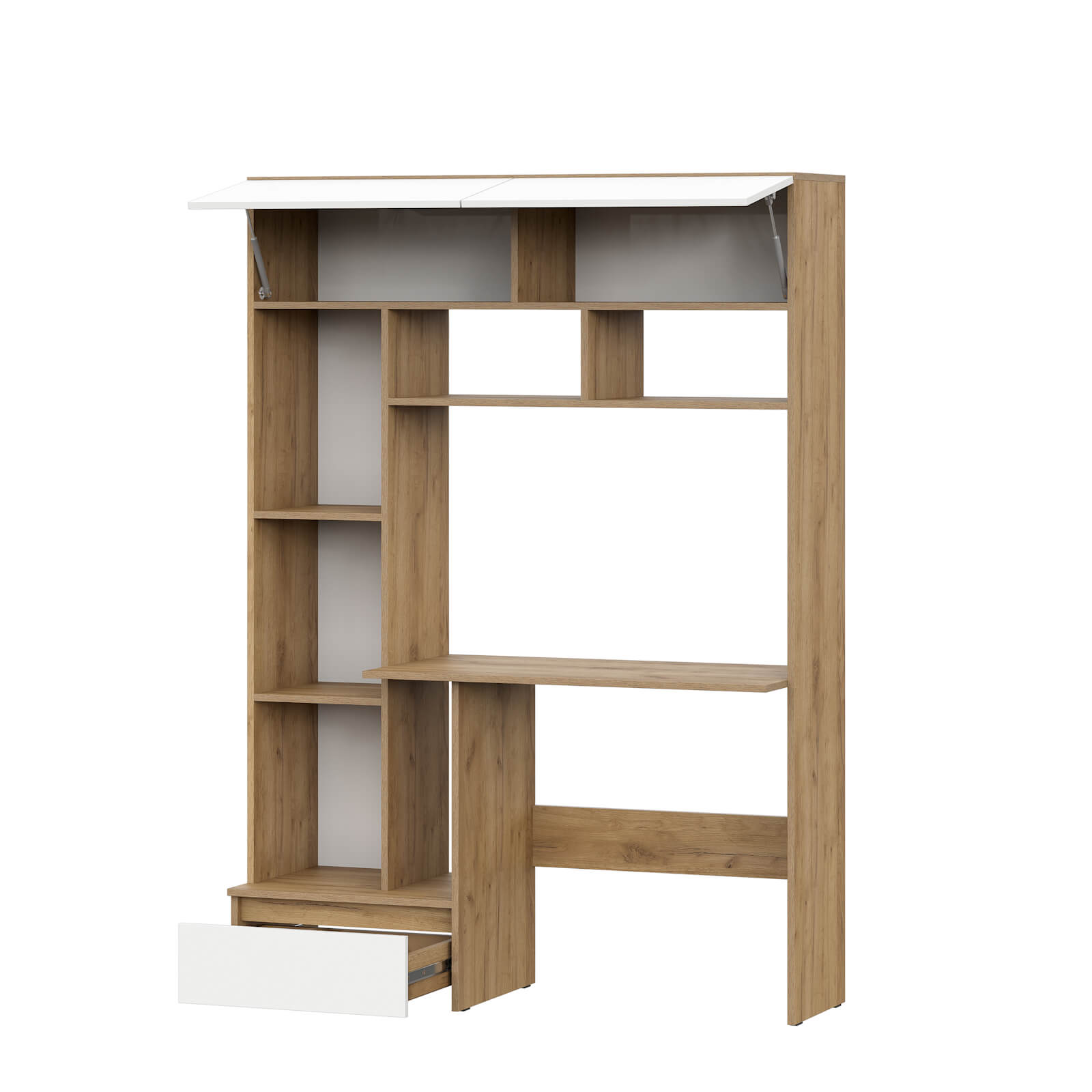 МС "Некст 1" Стол компьютерный Дуб Золотой/Белый