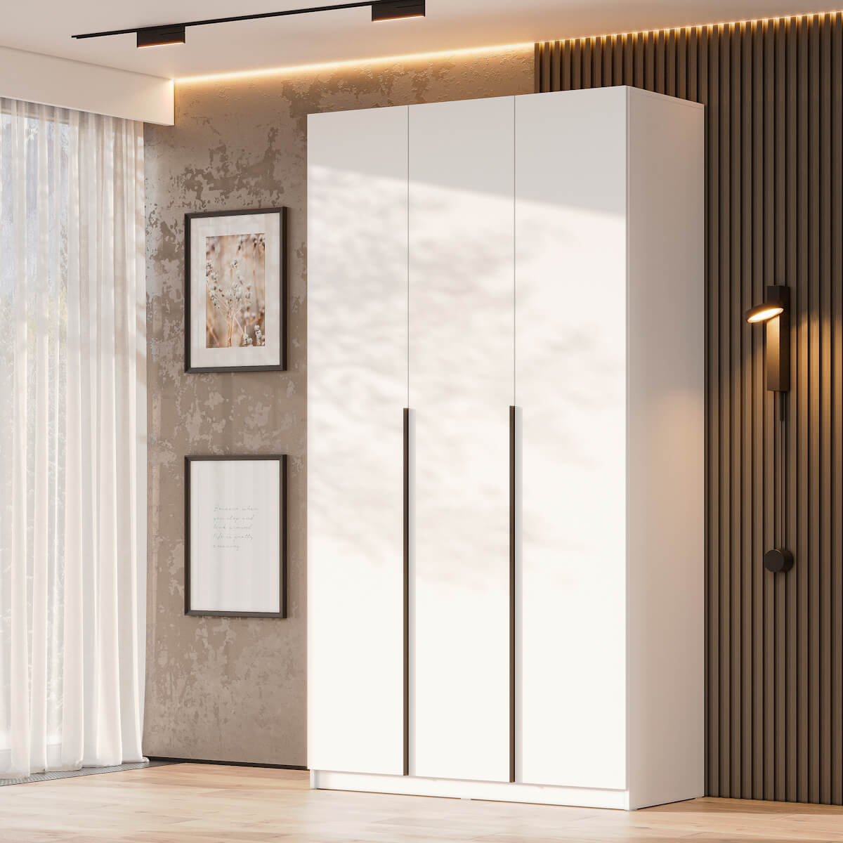 Шкаф "ШК 5" (1200) (Серия 2) Белый текстурный