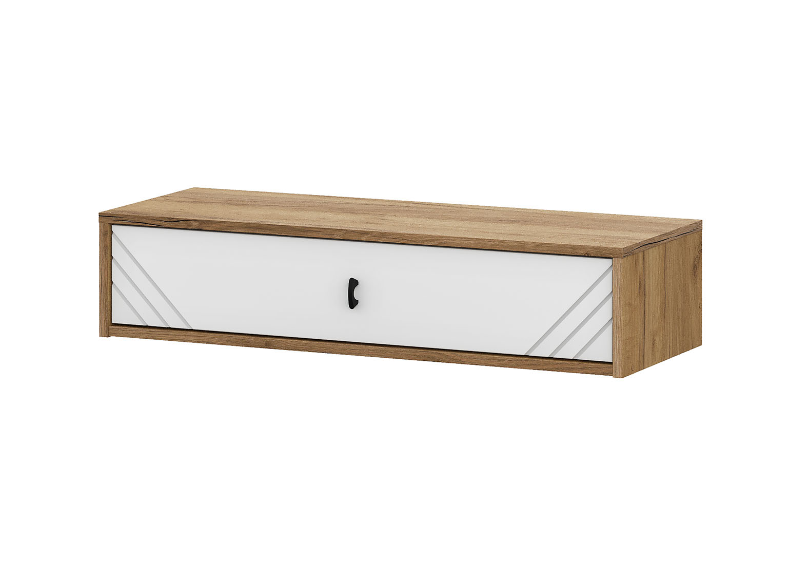 МС "Байкал" Стол туалетный (навесной) Дуб Золотой/Белый матовый МР