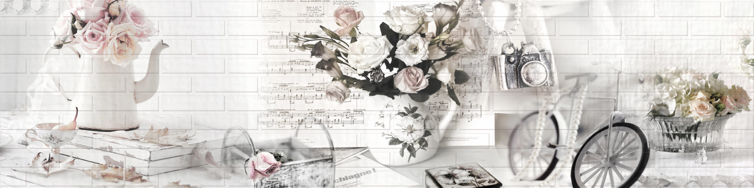 Панель КМТ "Коллаж-Кирпич" 2440*610*3 мм