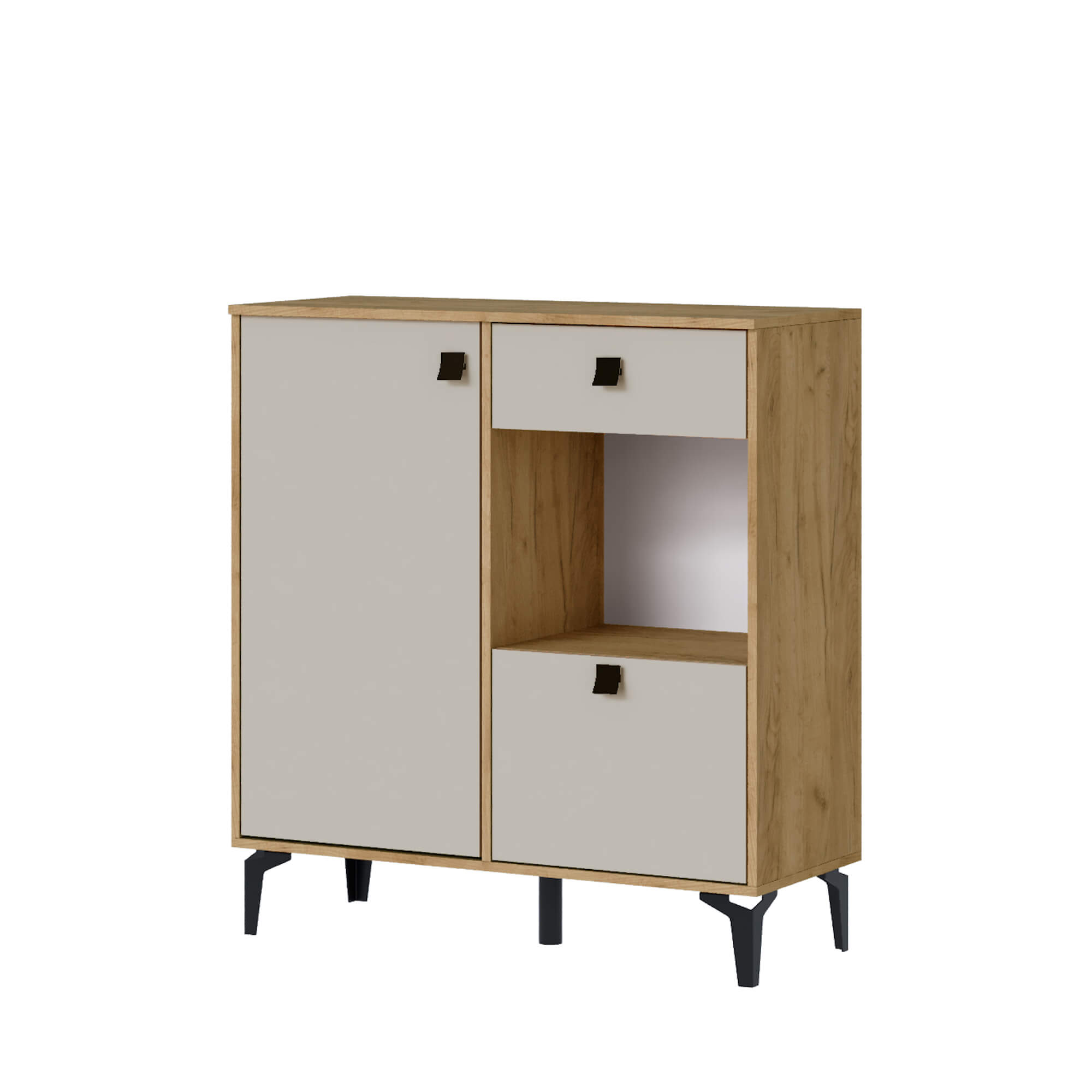 Прихожая Милан комод дуб крафт золотой/кашемир