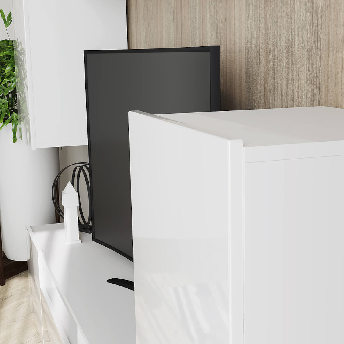 Гостиная Лира МДФ белый