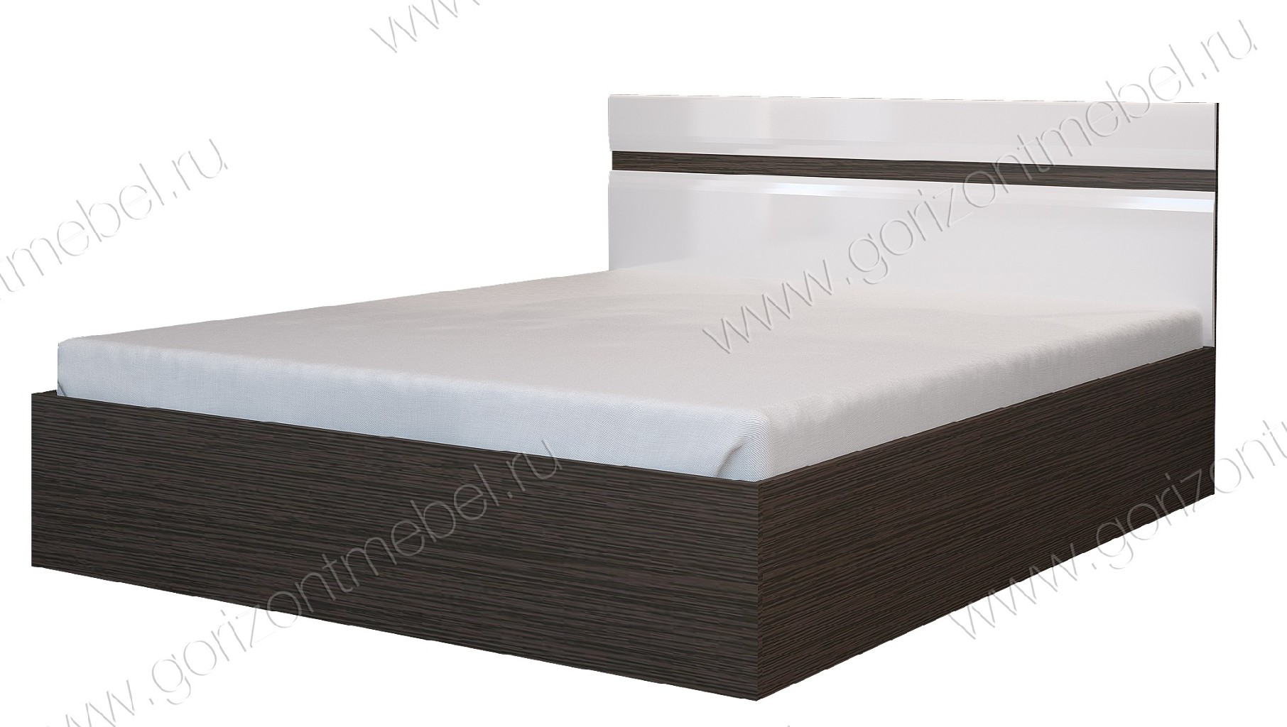 Кровать 1,4м. МДФ "Ненси" (венге / белый)