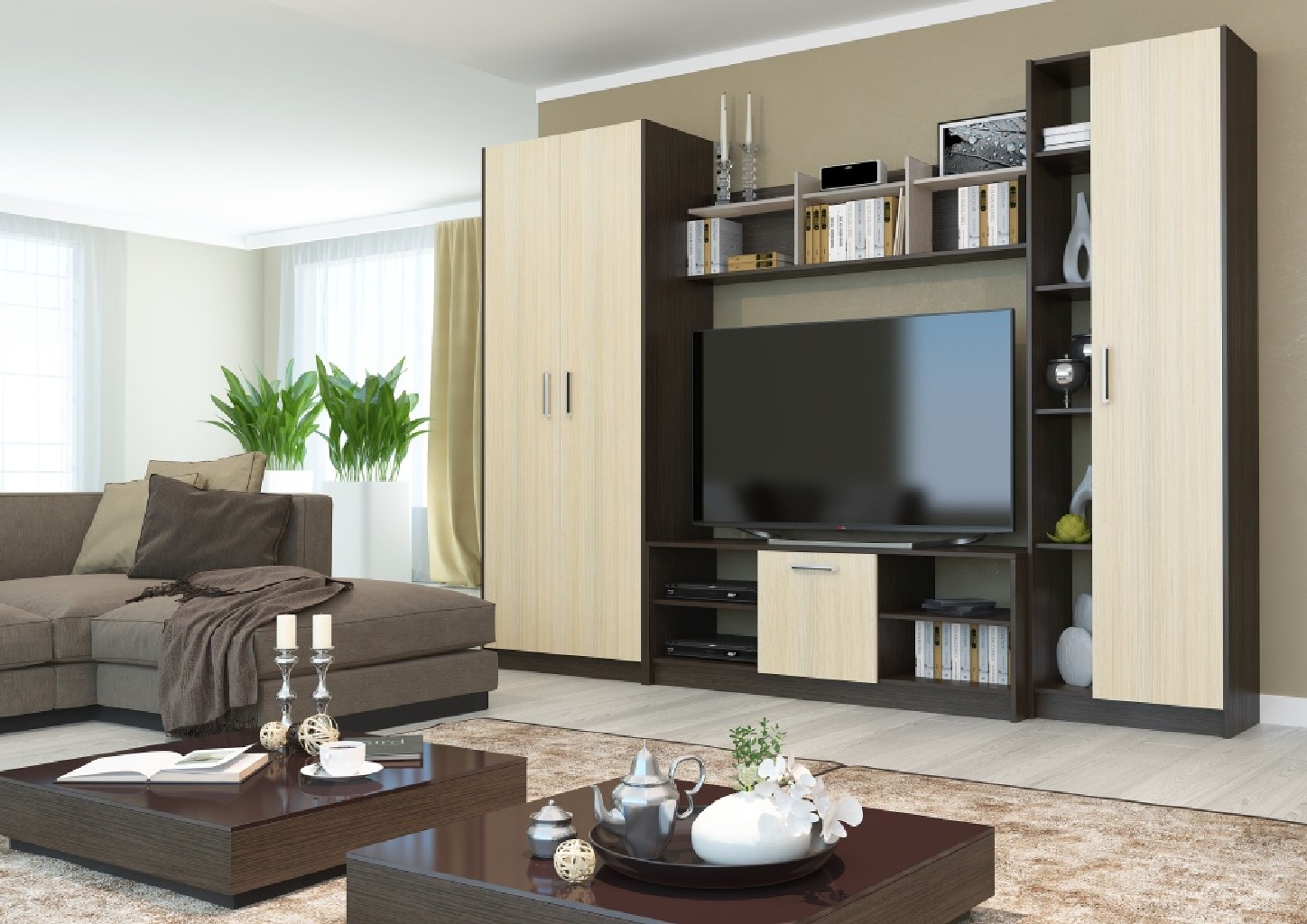 Гостиная Милан дуб кантербери/дуб сонома