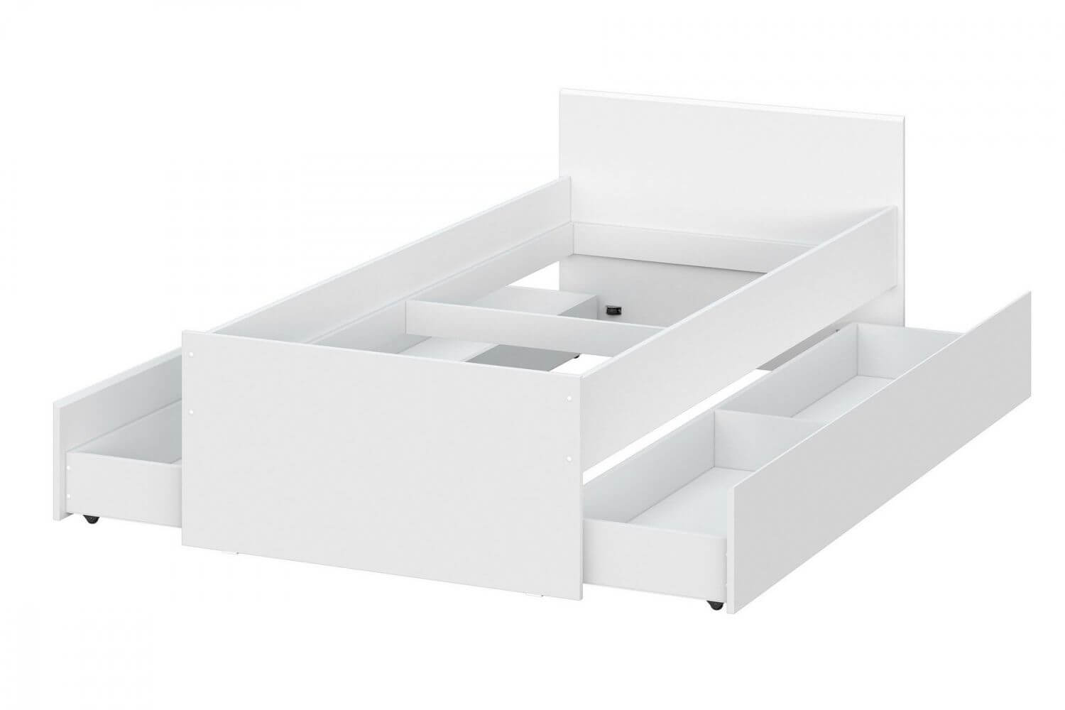 МС "Токио" Ящик для кровати Белый текстурный / Белый текстурный