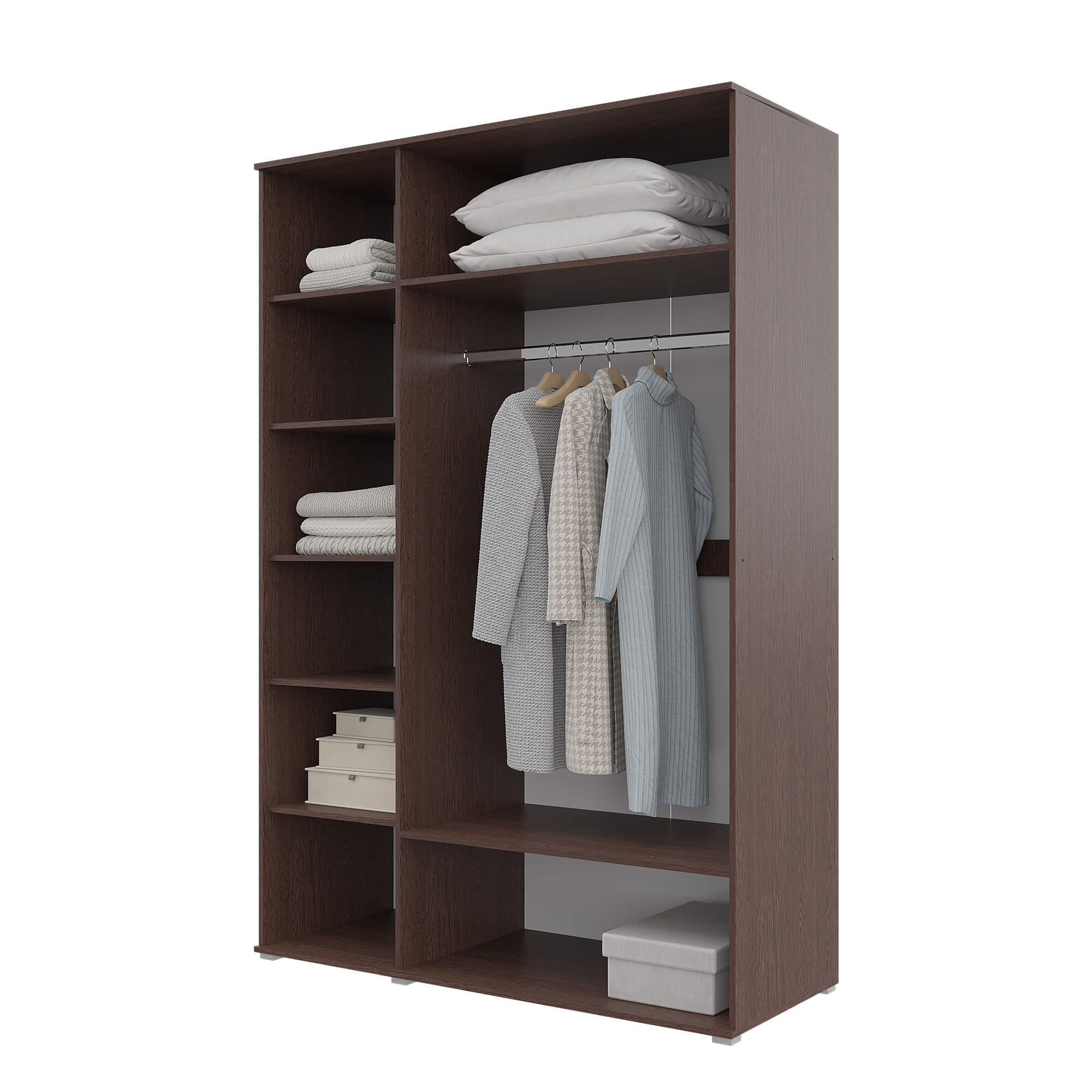 "Вегас" Шкаф 3-Д МДФ (Венге - белый)