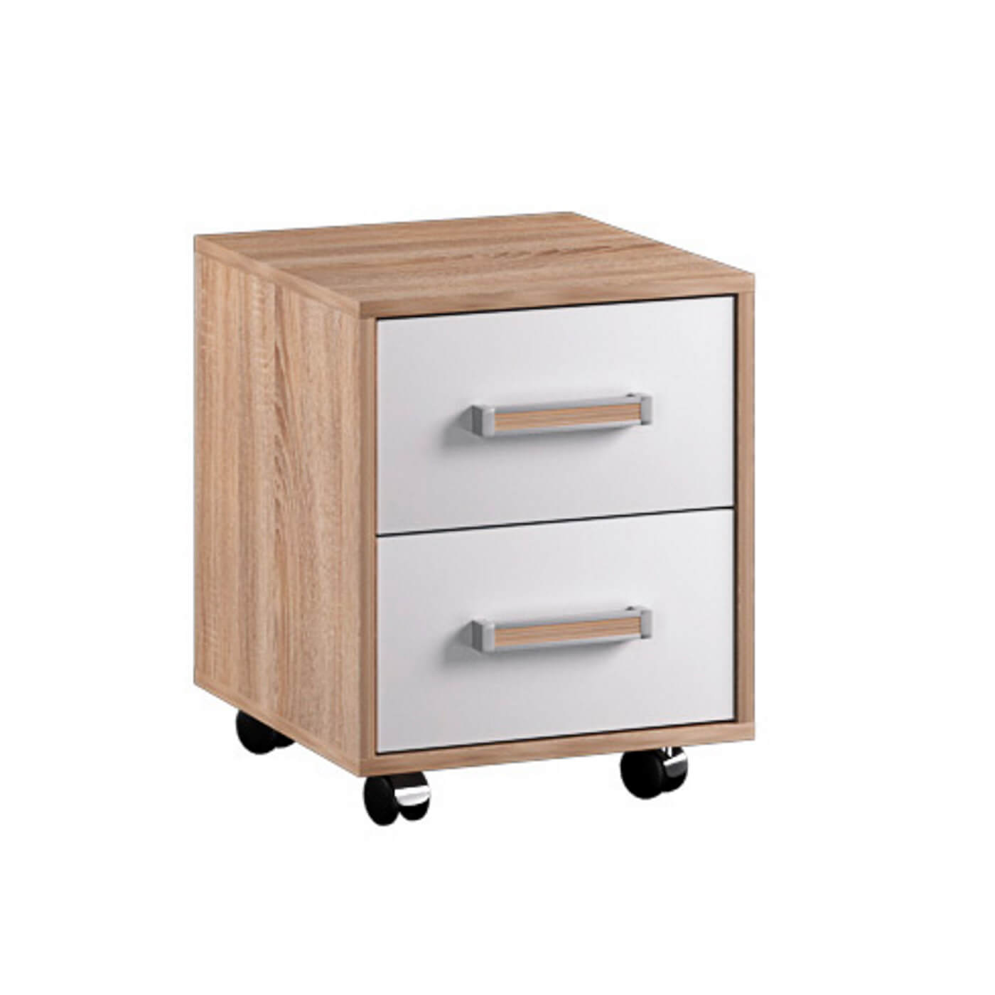 Спальня Бланка. Тумба выкатная дуб сонома/белый