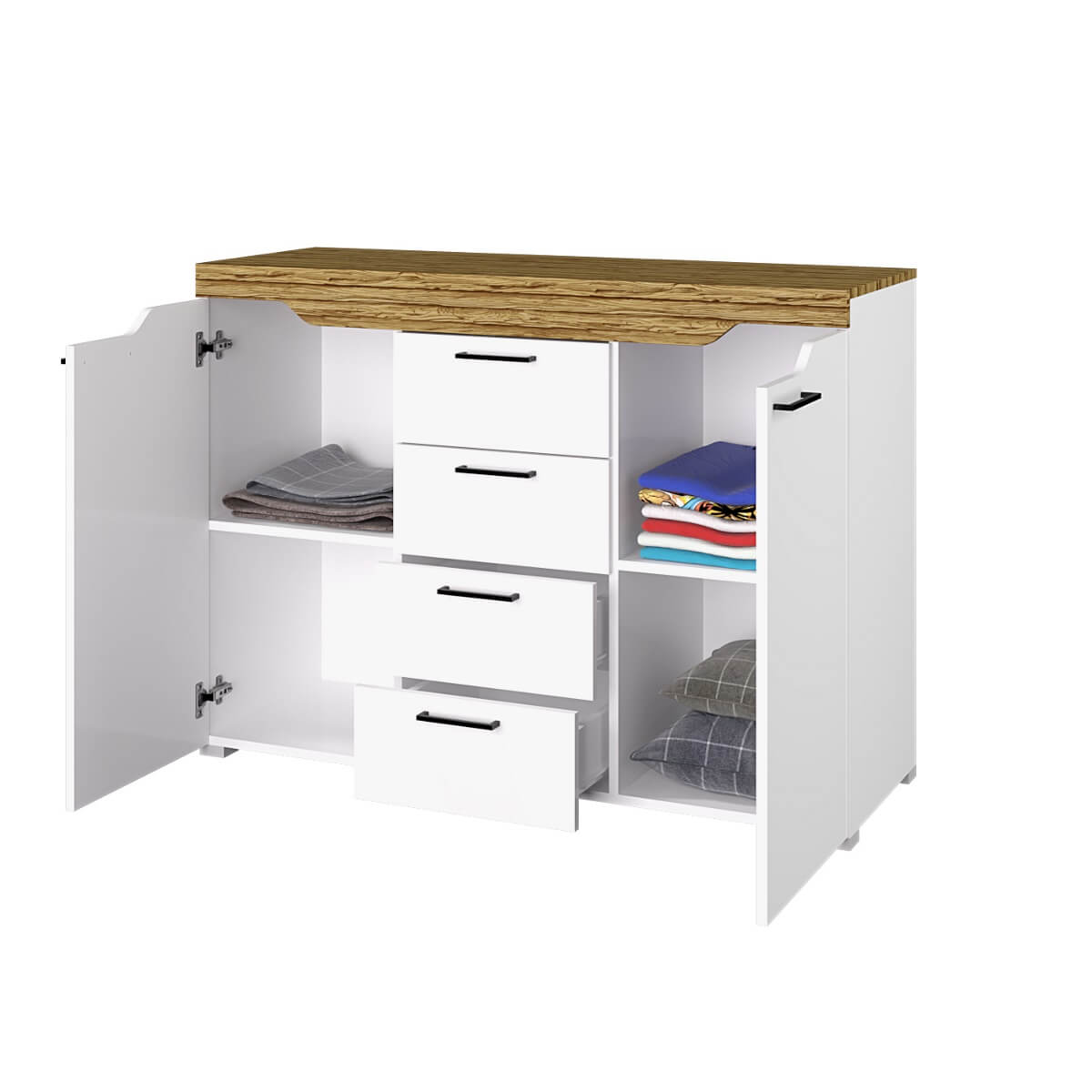 "Милана" Комод (Белый - сосна гранд)