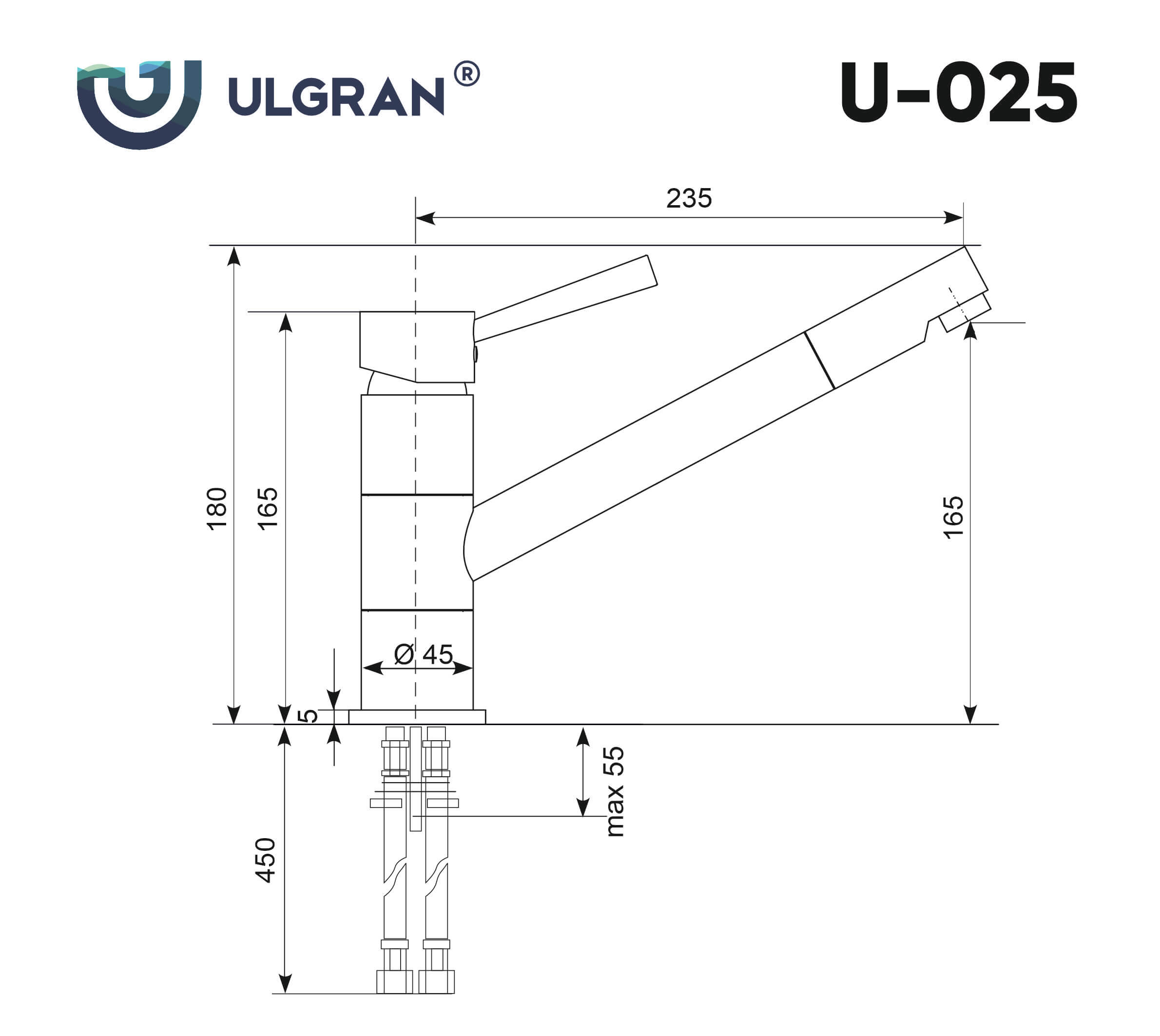 Смеситель ULGRAN U-025