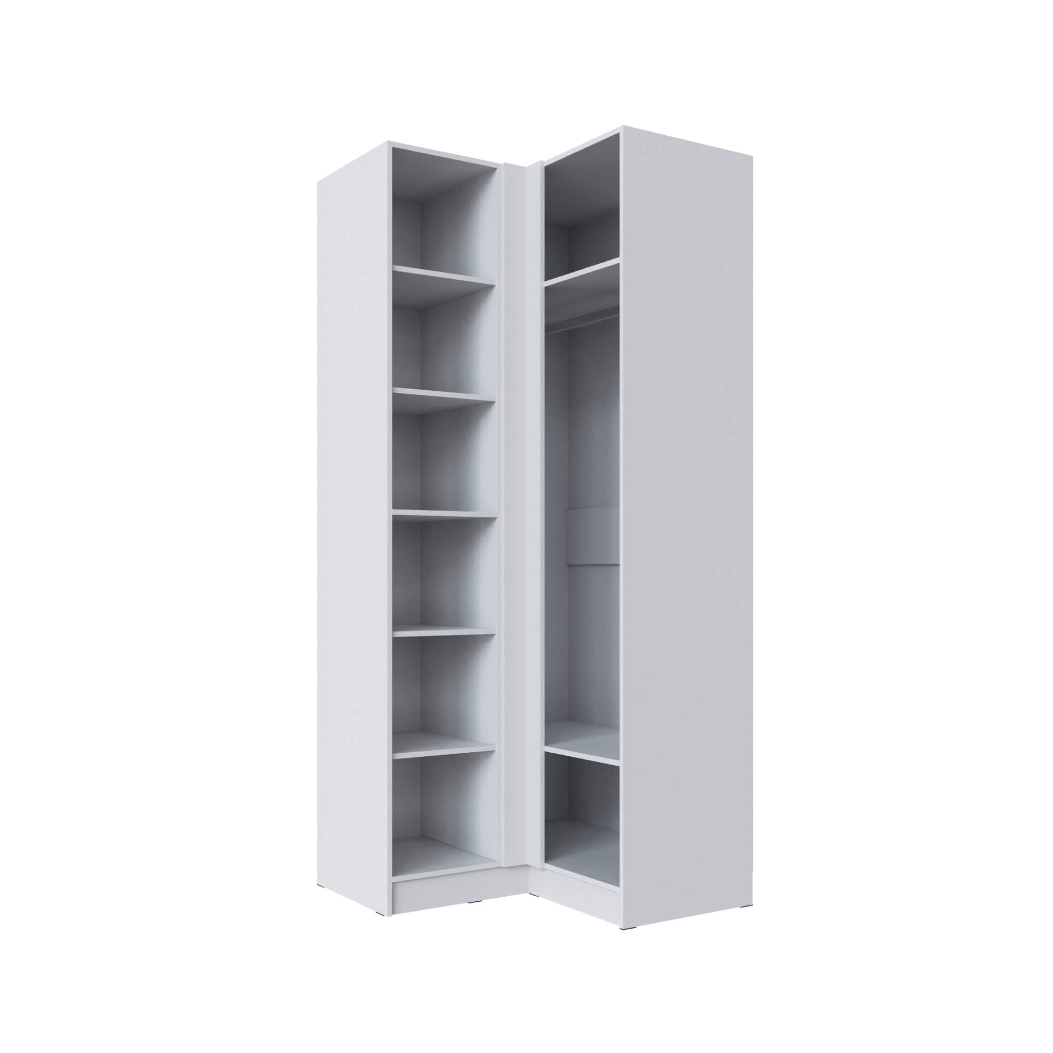 Шкаф угловой Мадрид угол прямой белый