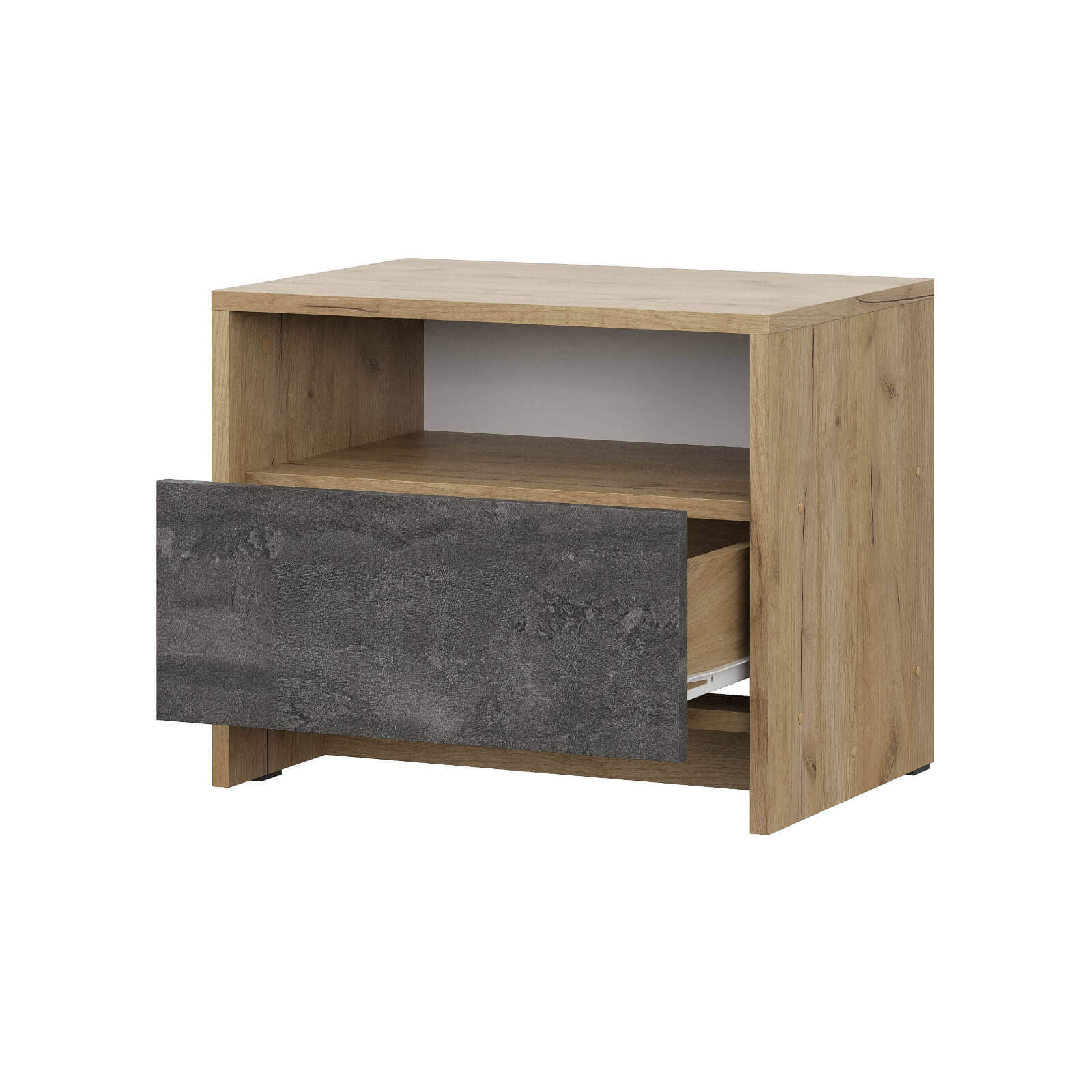 "МСП 1" Тумба прикроватная Серия 2 Дуб Золотой/Камень Темный