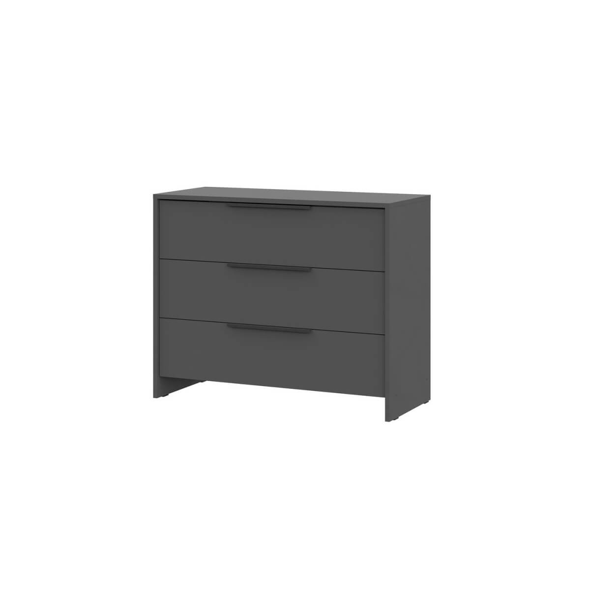 МС "Камелия 1" Комод 3 ящика (Серия 2) Графит серый