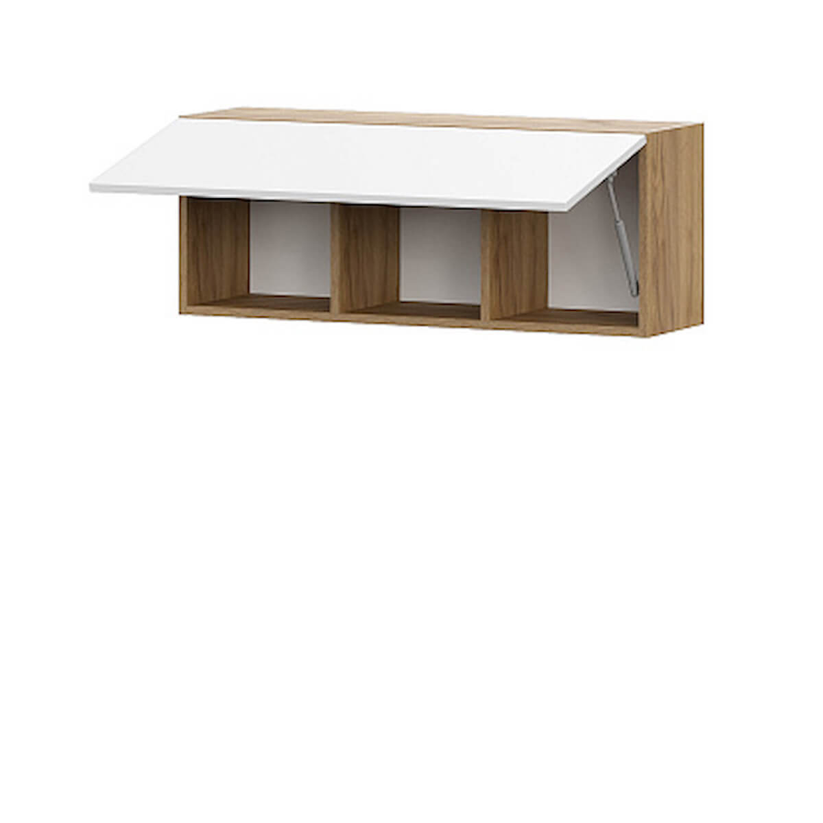 МС "Милан" Шкаф навесной Дуб Золотой/Белый Матовый