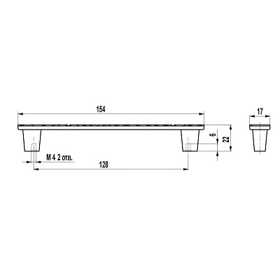 Ручка-скоба FS 111 128 Сr глянец