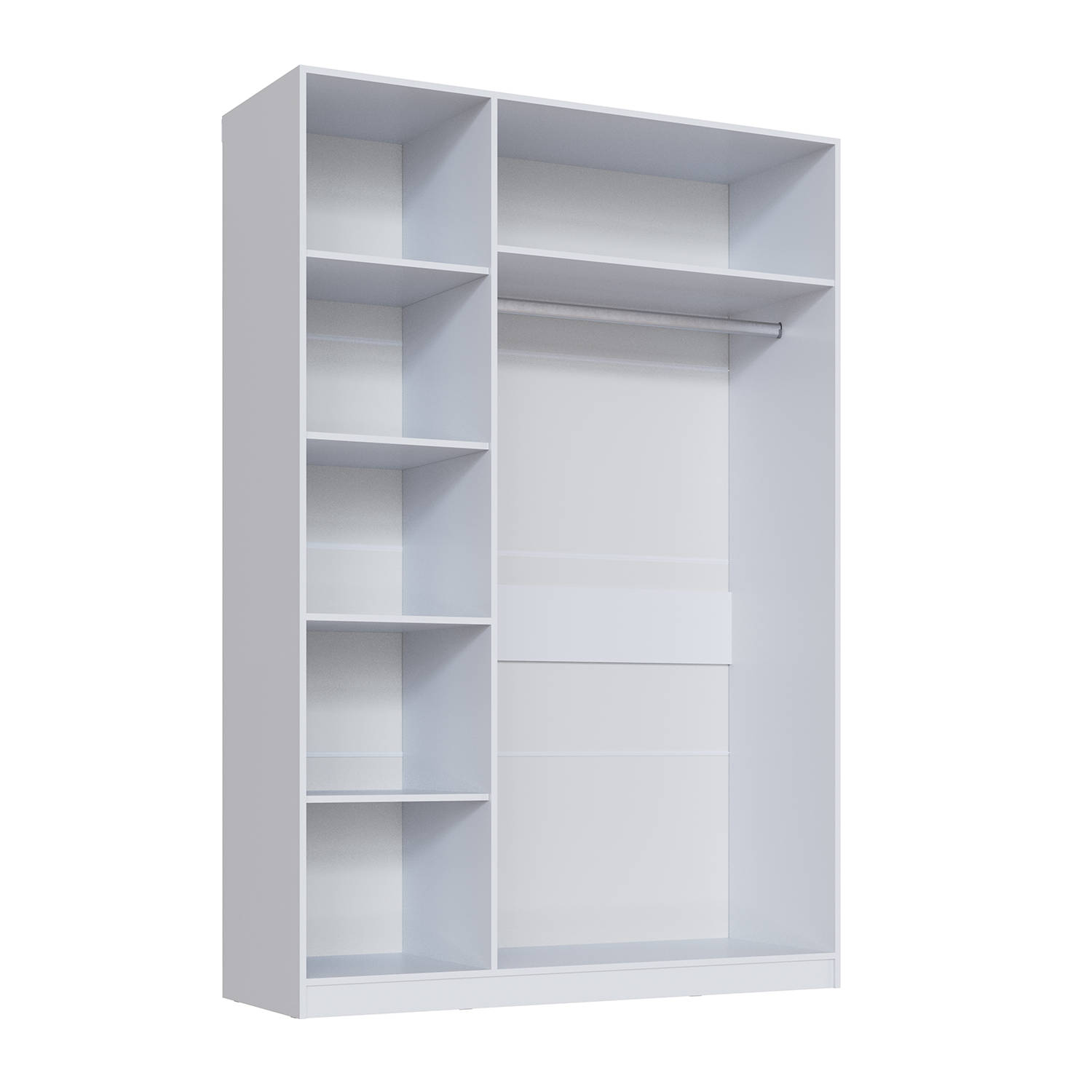 Спальня Апполия Шкаф 3-х створчатый белый/белый дуб