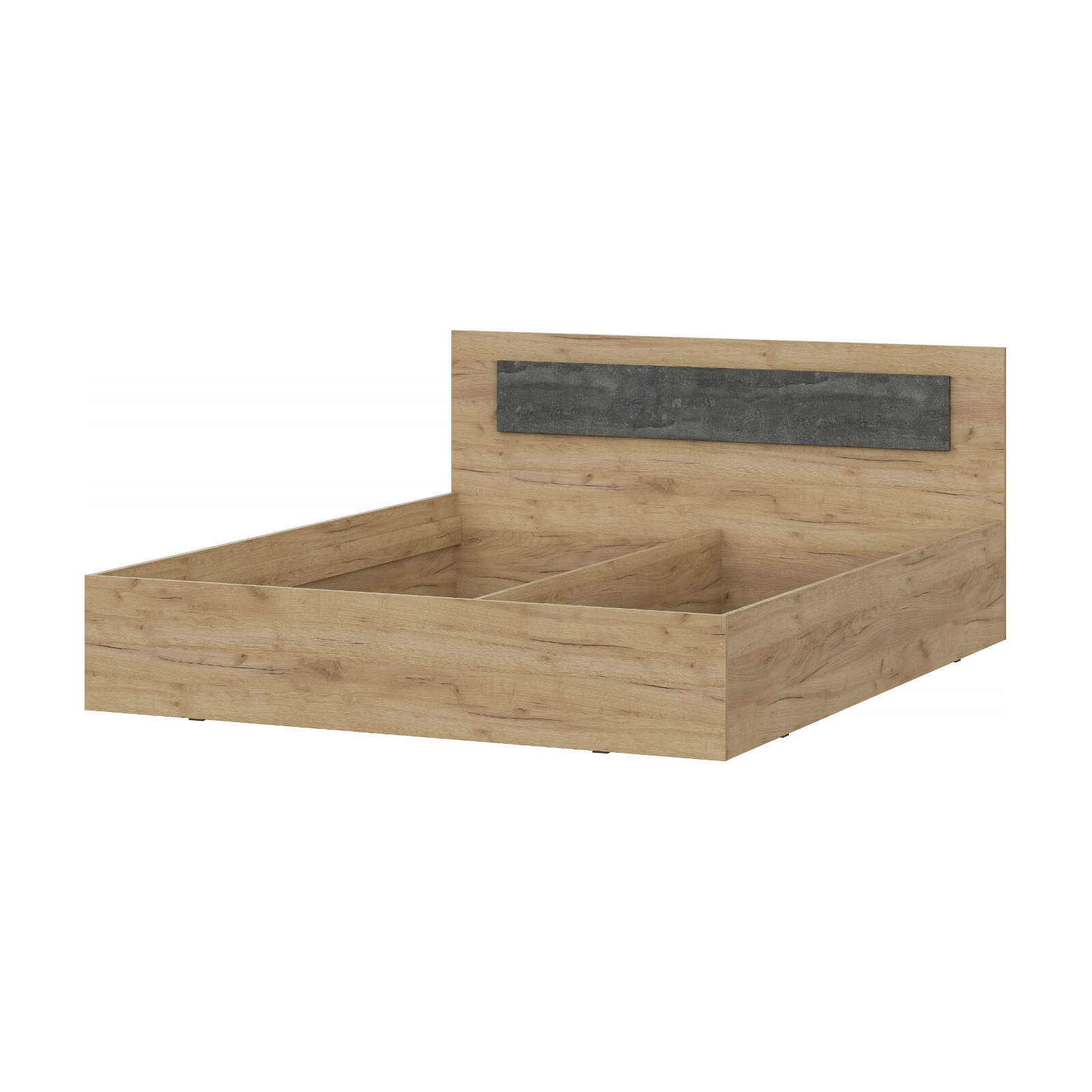 "МСП 1" Кровать двойная универсальная 1,6*2,0 Дуб Золотой / Камень Тёмный