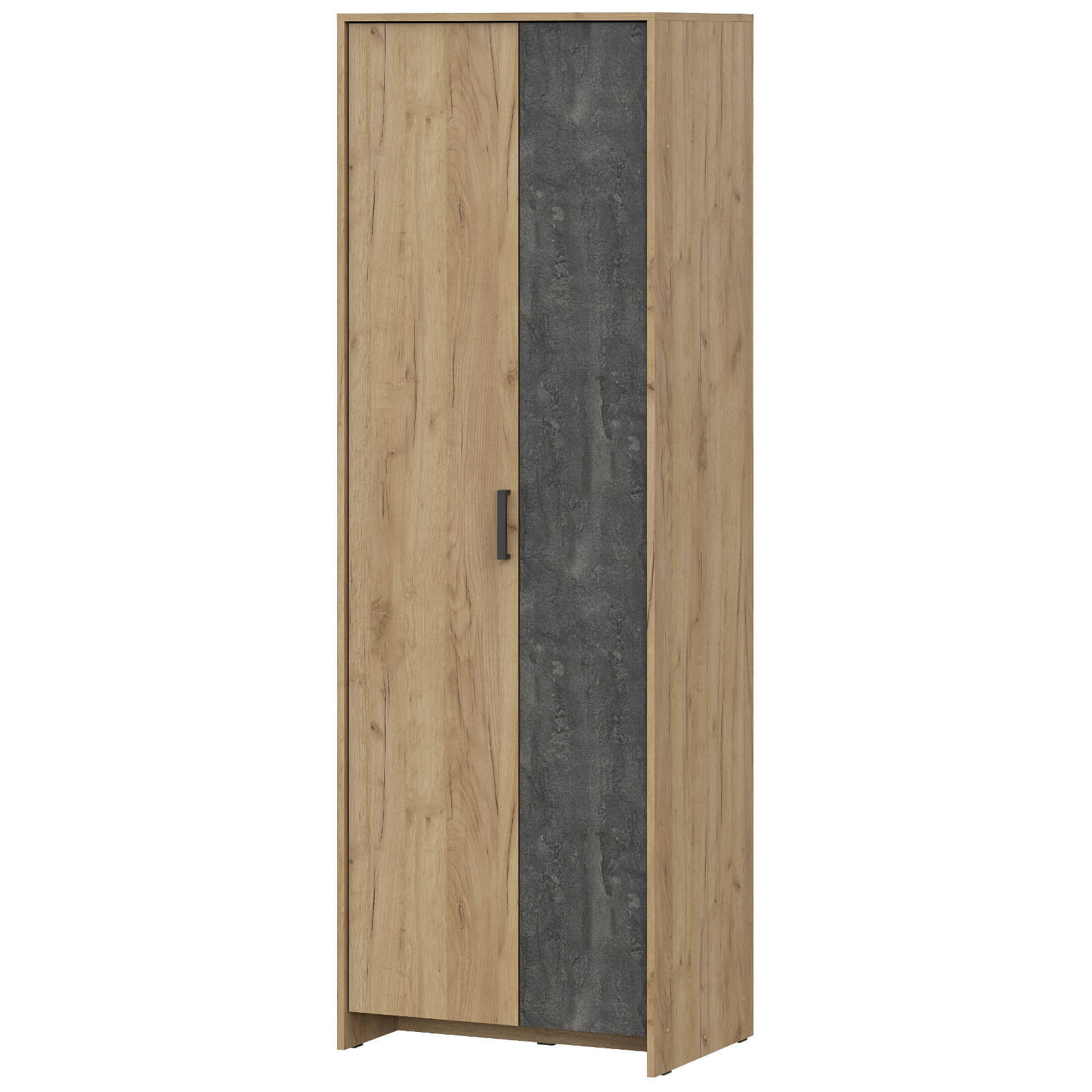 "МСП 1" Шкаф двухстворчатый Дуб Золотой / Камень Тёмный