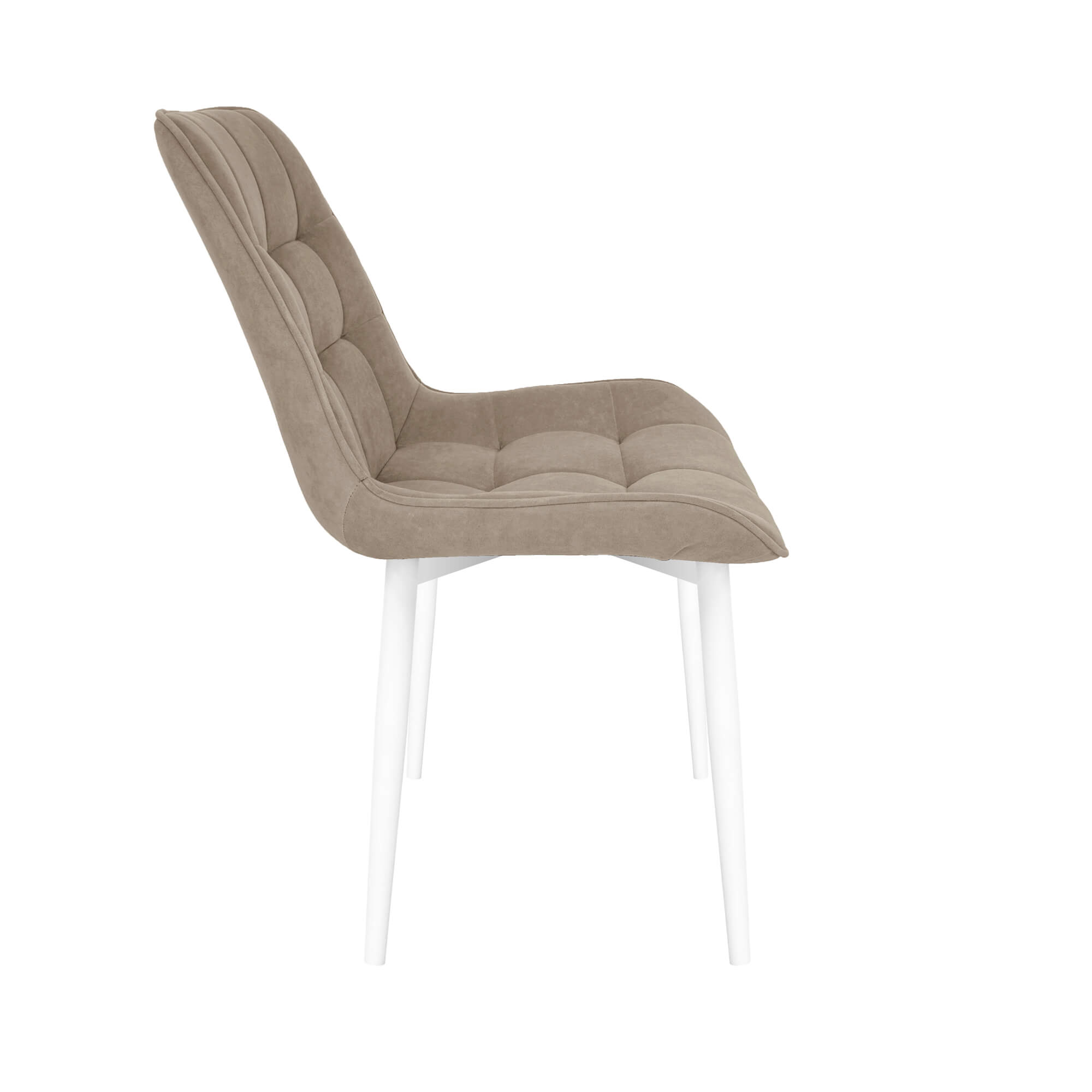 Стул интерьерный "Бостон" белый/меген 10 (бежево-коричневый)