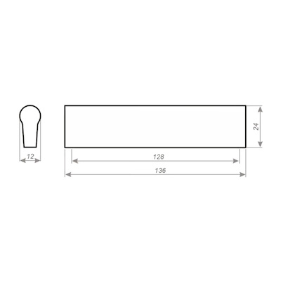 Ручка С24 (128 мм) черный(11) (цветное кольцо №3)
