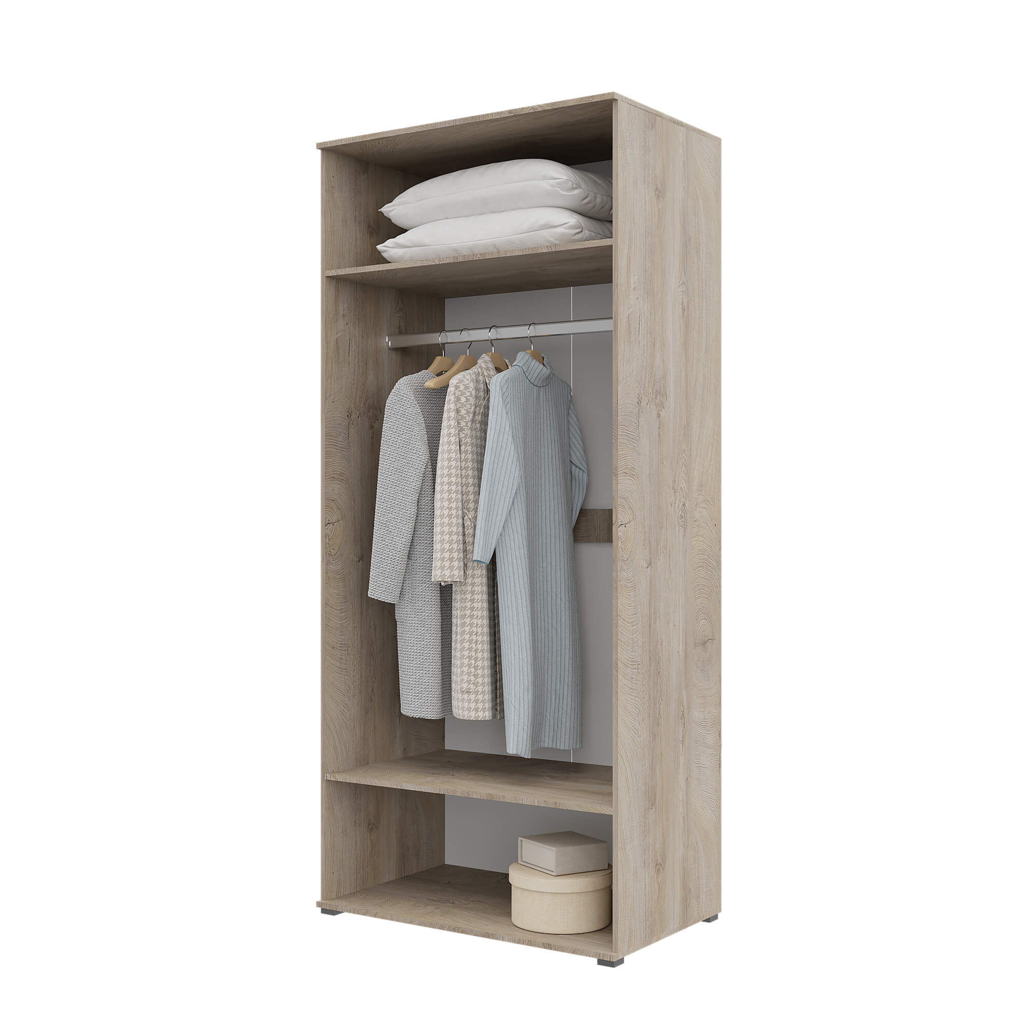 "Вегас" Шкаф 2-Д МДФ (Дуб эндгрейн - белый эмалит)