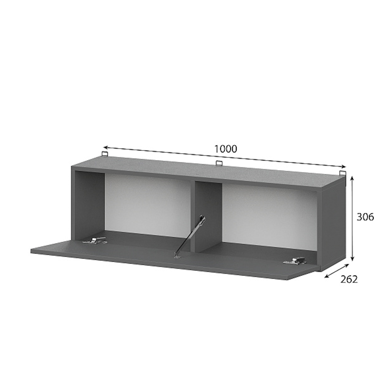 МС "Денвер" Шкаф навесной Графит серый