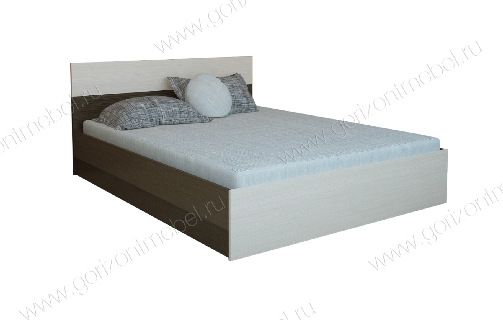 "Юнона" Кровать 0,8 м. (Венге - дуб молочный)