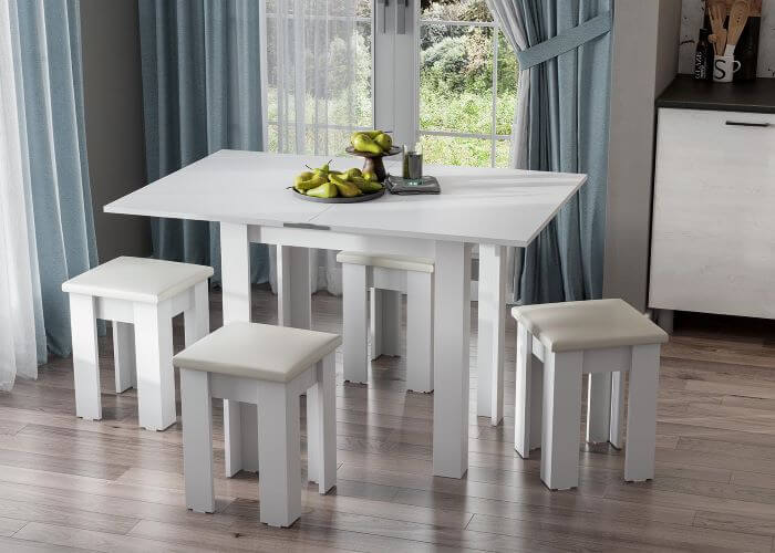 Стол обеденный "СО 3" (Раскладной) белый