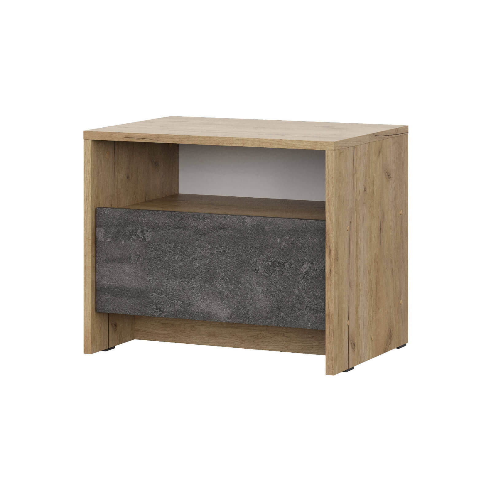 "МСП 1" Тумба прикроватная Серия 2 Дуб Золотой/Камень Темный