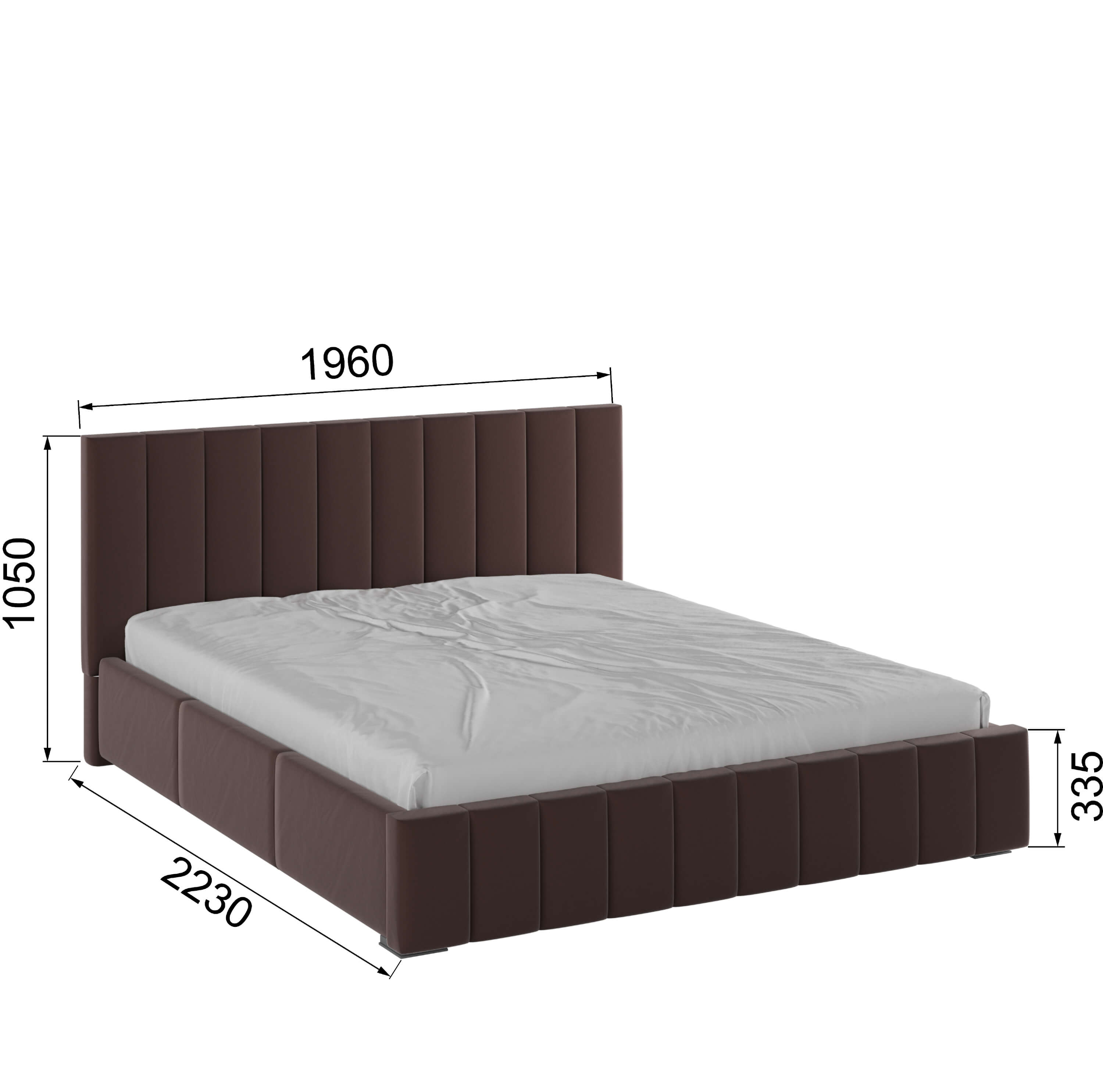 Корпус Нега интерьерной кровати (1,8м) коричневый