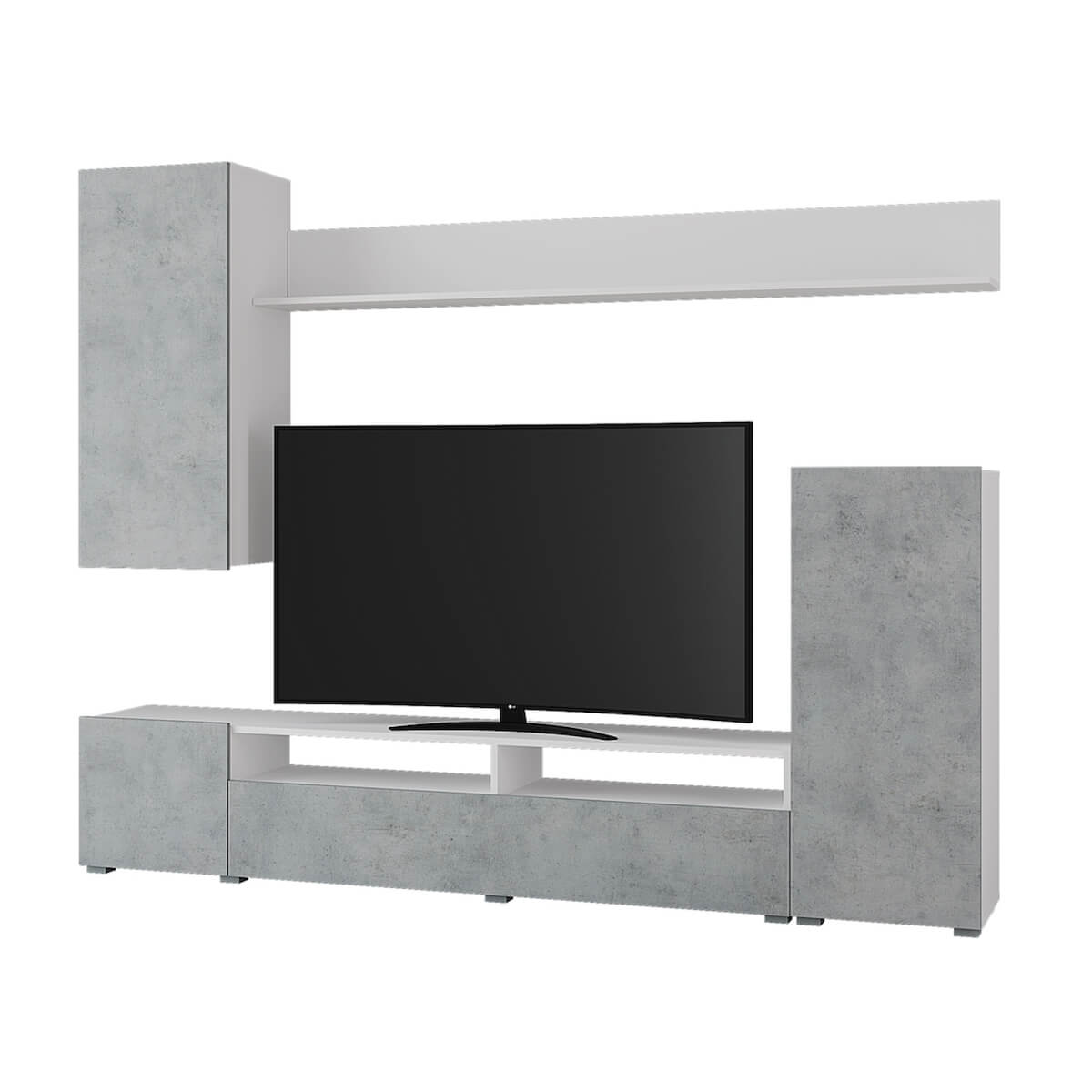 Гостиная Лира ЛДСП белый/бетон