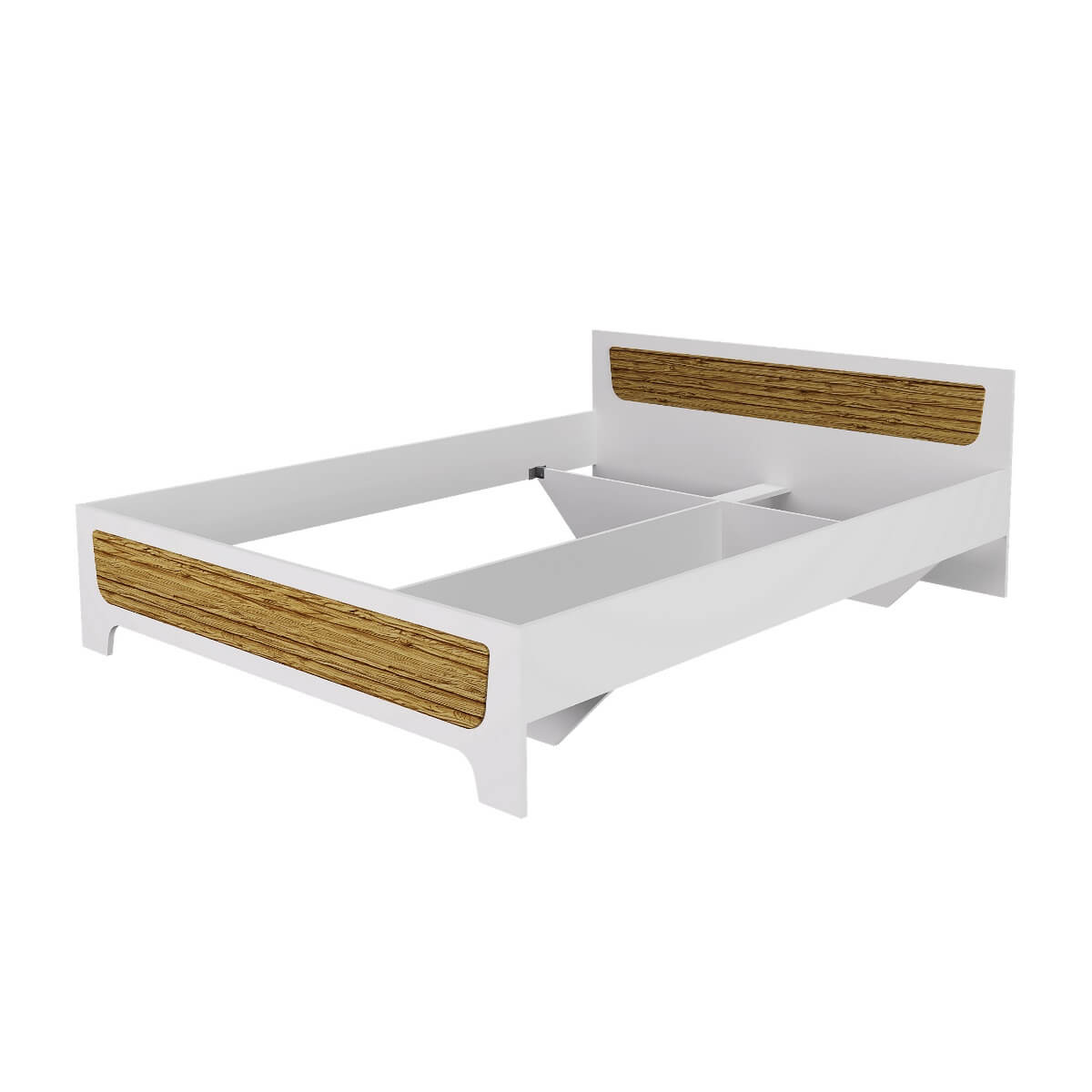 "Милана" Кровать (Белый - сосна гранд)