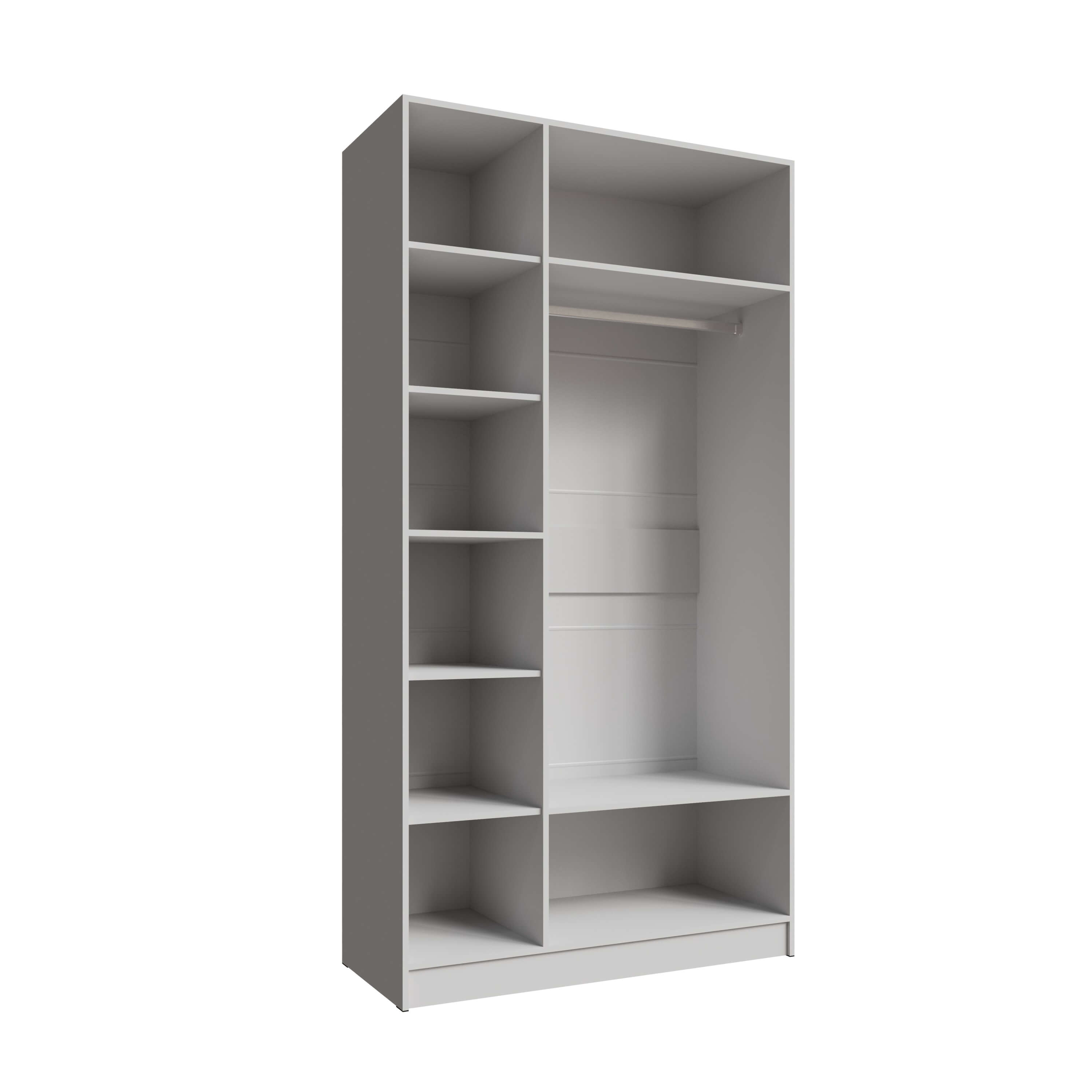 Шкаф Мадрид (1,2) без зеркала белый/ателье светлое