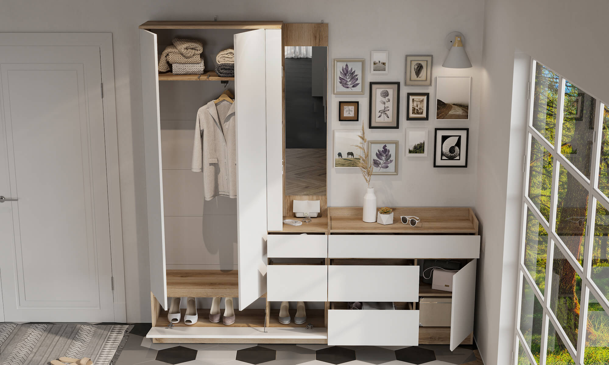 Модульная прихожая "Брауни" СТМ