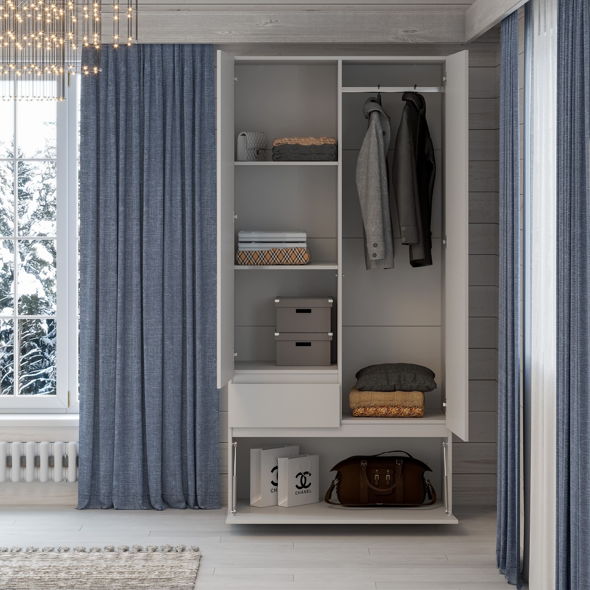 МС "Одри" Шкаф двухстворчатый (серия 2)