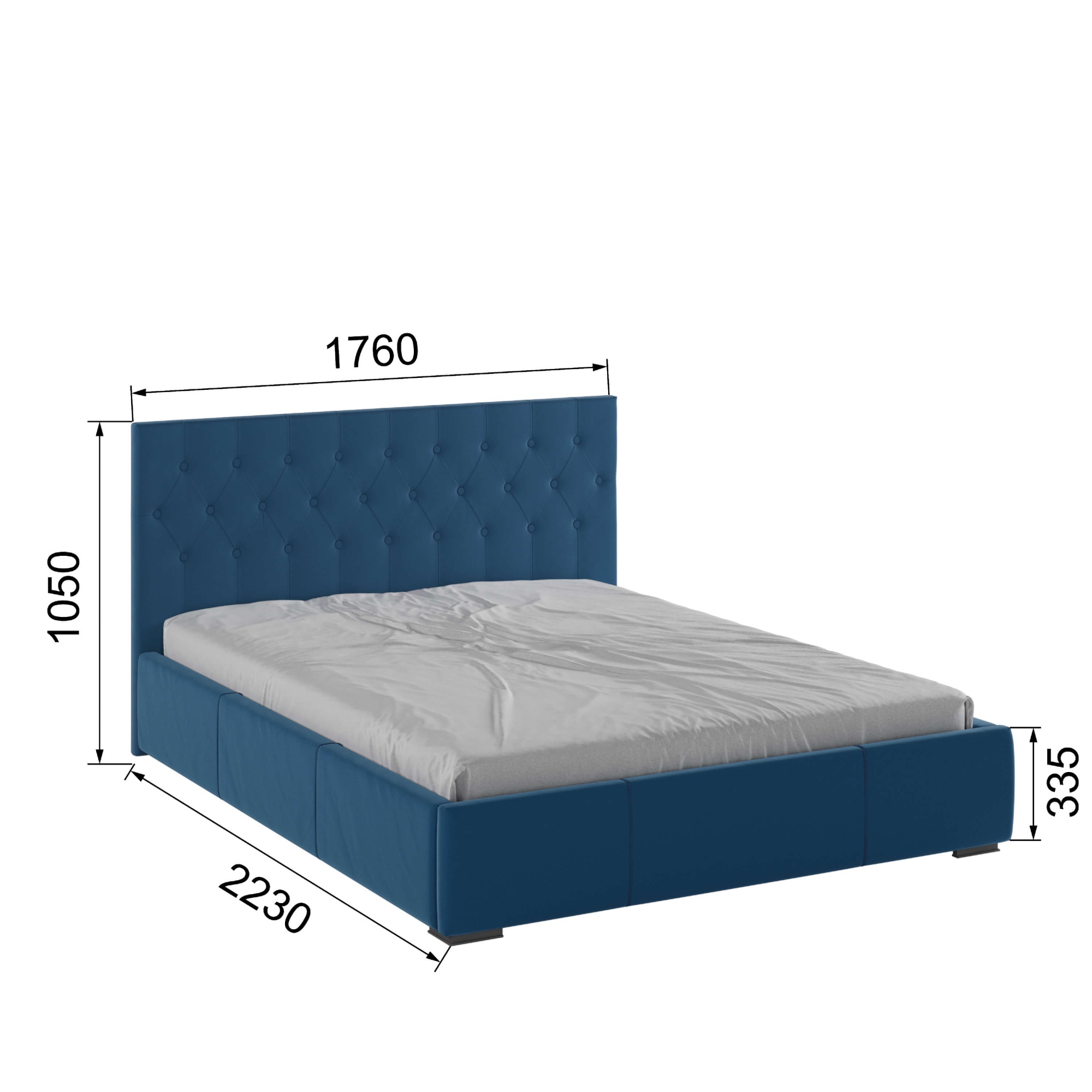 Корпус Октавия интерьерной кровати (1,6м) атлантида ромб